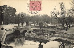 CPA Nimes la Fontaine Ensemble 