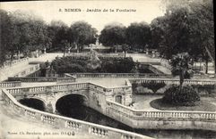CPA Nimes Jardin de la Fontaine 