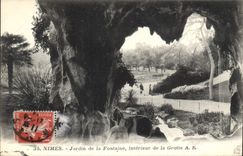 CPA Nimes Jardin de la Fontaine interieur de la Grotte 