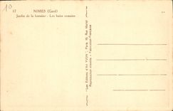 CPA Nimes Gard Jardin de la fontaine les bains romains 