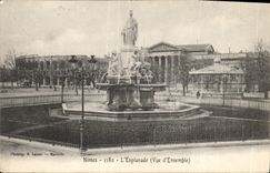 CPA Nimes l'Esplanade vue d'ensemble 