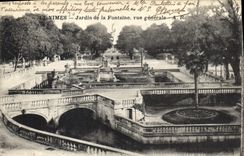 CPA Nimes Jardin de la Fontaine vue generale 