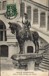 CPA Chateau de Pierrefonds Statue de Louis d'Orleans par Fremiet 