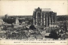 CPA Beauvais vue sur la Cathedrale prise de l'Eglise Saint Martin 
