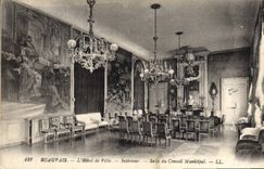 CPA Beauvais l'Hotel de Ville Interieur Salle du Conseil Municipal 