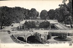 CPA Nimes Le Jardin de la Fontaine 