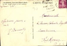 CPA Valbonne Pont Saint Esprit Gard Portail d'entree et Cour commune