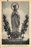 CPA Lourdes La Vierge Couronnee Modele appartenant a la Statue Religieuse 