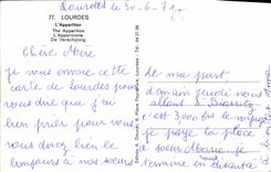 CPA Lourdes L'Apparition 