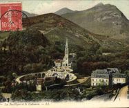 CPA Lourdes La Basilique et le Calvaire 