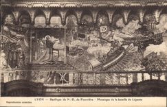 CPA Lyon Basilique de N D de Fourviere Mosaique de la Bataille de Lepante 