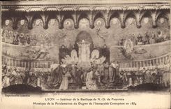 CPA Lyon Interieur de la Basilique de N D de Fourviere Mosaique de la Proclamation du Dogme de l'Imm