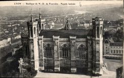 CPA Lyon Basilique de ND de Fourviere Facade laterale 