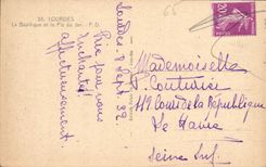 CPA Lourdes La Basilique et le Pic du Jer 