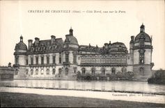CPA Chateau de Chantilly Oise Cote Nord vue sur le Parc 