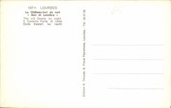 CPM Lourdes Le Chateau fort de nuit Son et Lumiere 
