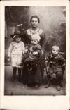 CARTE PHOTO Femme Enfants