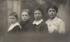 CARTE PHOTO Femme Enfants