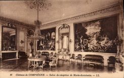CPA Chateau de Compiegne Salon de reception de Marie Antoinette 