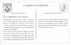 REPRO Les petits metiers parisiens Le Rempailleur de chaises 