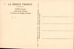 CPA Nimes Gard Jardin de la Fontaine L'Interieur du Temple de Diane 