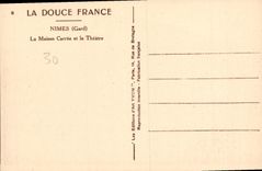CPA Nimes Gard La Maison Carree et le Theatre 