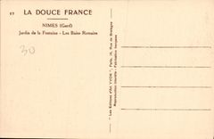 CPA Nimes Gard Jardin de la Fontaine Les Bains Romains 