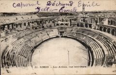 CPA Nimes Les Arenes vue interieure 