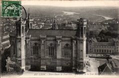 CPA Lyon Notre Dame de Fourviere Vue prise de la Tour Metallique