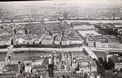 CPA Lyon Vue Generale prise de Fourviere 