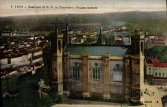CPA Lyon Basilique de ND de Fourviere Facade laterale 