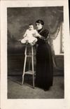 CARTE PHOTO Femme Enfant