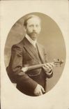 CARTE PHOTO Homme Violon Musique