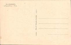 CPA Lourdes L'Apparition 