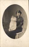 CARTE PHOTO Femme Enfant Bebe