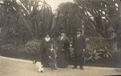 CARTE PHOTO Monaco Monte Carlo Cactus Femmes Chien