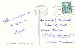 CPA Lourdes La Basilique et le Gave 