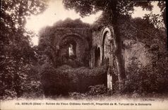 CPA Senlis Oise Ruines du Vieux Chateau Henri IV Propriete de M Turquest de la Boisserie 