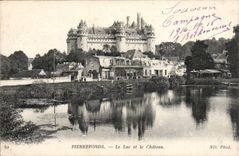 CPA Pierrefonds Le Lac et le Chateau 