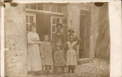 CARTE PHOTO Famille Femme Enfants