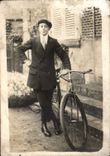 CARTE PHOTO Homme Velo Cycle