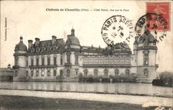 CPA Chateau de Chantilly Oise Cote Nord vue sur le Parc 