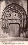 CPA Senlis Oise le grand portail de la Cathedrale 