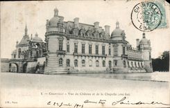CPA Chantilly vue du Chateau et de la Chapelle cote est 