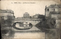 CPA Creil Oise le Pont de la Boucherie 