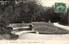 CPA Compiegne le Parc et le Banc de Napoleon Ier 