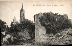 CPA Senlis Oise Ruines du Chateau Henri IV 