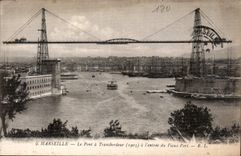 CPA Marseille le Pont Transbordeur 1905 a l'entree du Vieux Port 
