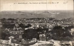 CPA Marseille vue generale sur Endoume et les Iles 