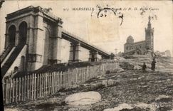 CPA Marseille Ascenseurs de N D de la Garde 